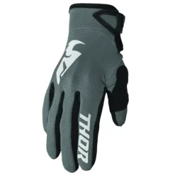 Manusi offroad Thor Sector, copii, gri – alb