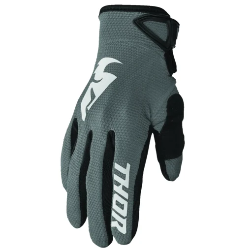 Manusi offroad Thor Sector, copii, gri – alb