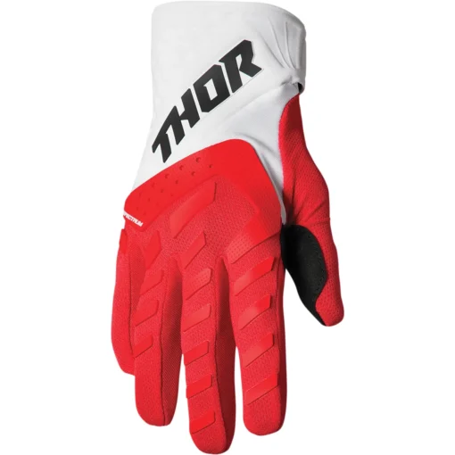 Manusi offroad Thor Spectrum, copii, alb – rosu