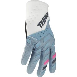 Manusi offroad Thor Spectrum, femei, albastru – alb