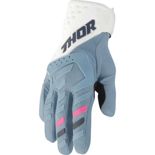 Manusi offroad Thor Spectrum, femei, albastru – alb