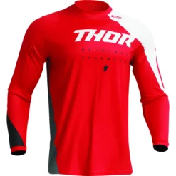 Bluza offroad Thor SECTOR EDGE rosu - alb