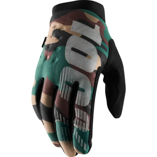 Manusi moto 100% BRISKER camo - negru