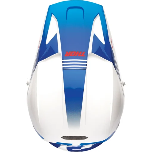 Casca moto offroad Thor Sector 2 Carve albastru – alb