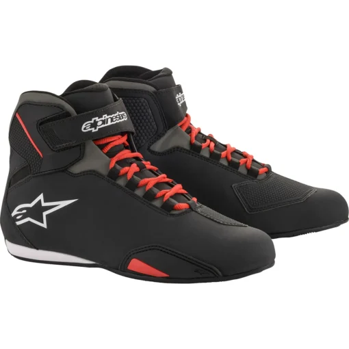 Ghete moto ALPINESTARS Sektor negru/rosu