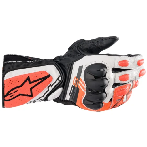 Manusi moto piele ALPINESTARS SP-8 V3 negru - alb
