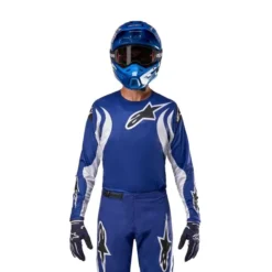 Bluza moto offroad Alpinestars Fluid Lurv alb - albastru - mtmoto