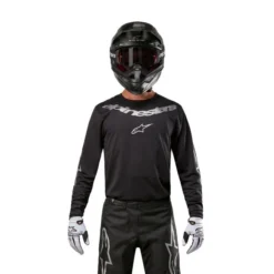 Bluza moto offroad Alpinestars Fluid Lurv negru - argintiu