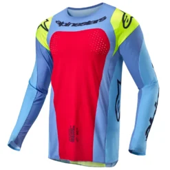 Bluza moto offroad Alpinestars Techstar Ocuri albastru - rosu - galben