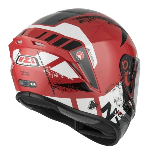 Casca moto full-face NZI Trendy Canadian rosu - mtmoto