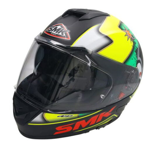 Casca moto full-face SMK TWISTER MA241C negru - verde - galben
