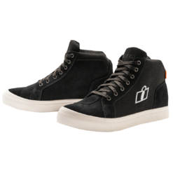 Ghete moto ICON CARGA CE negru - alb