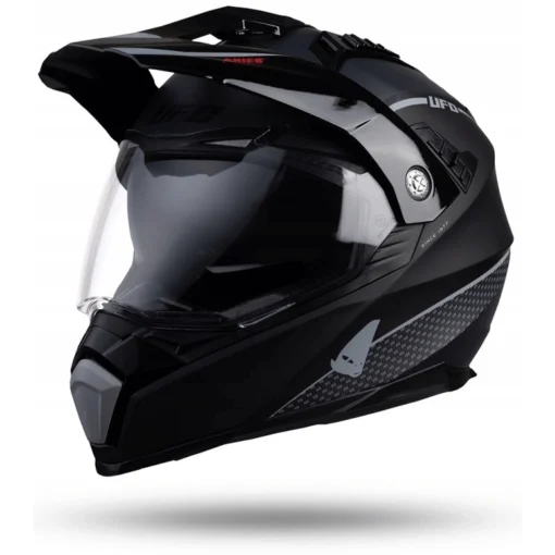 Casca moto enduro/ATV Ufo Aries negru - gri