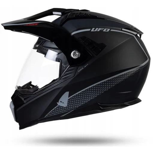 Casca moto enduro/ATV Ufo Aries negru - gri