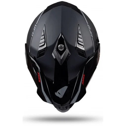 Casca moto enduro/ATV Ufo Aries negru - gri