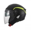 Casca moto semi-integrala UFO Spirit, negru - galben-neon