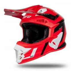 Casca motocross enduro Ufo Plast Intrepid, rosu - negru