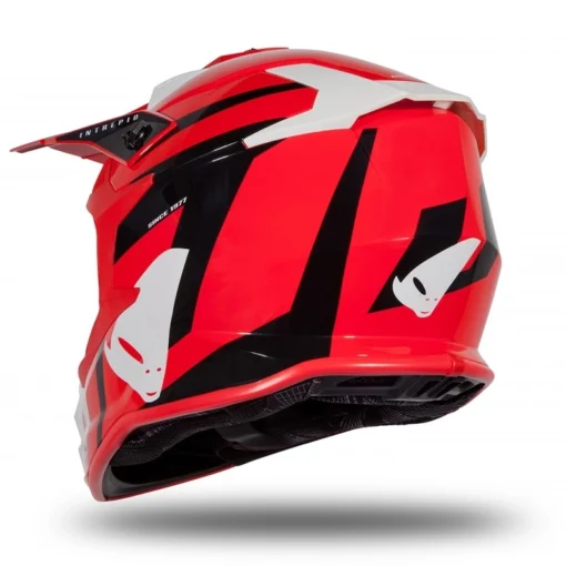 Casca motocross enduro Ufo Plast Intrepid, rosu - negru