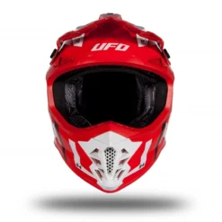 Casca motocross enduro Ufo Plast Intrepid, rosu - negru