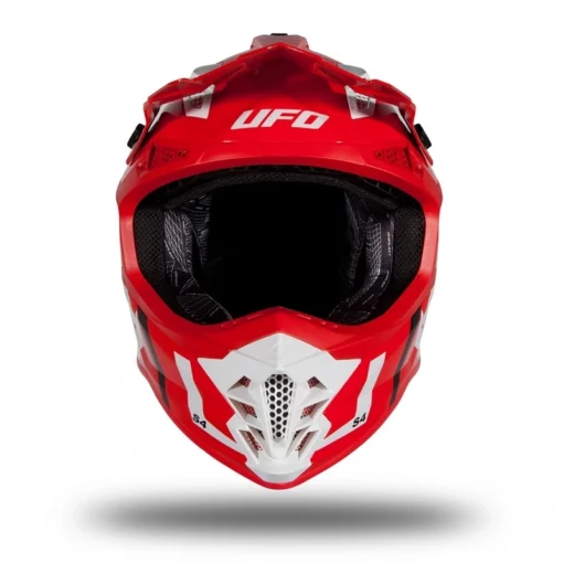 Casca motocross enduro Ufo Plast Intrepid, rosu - negru