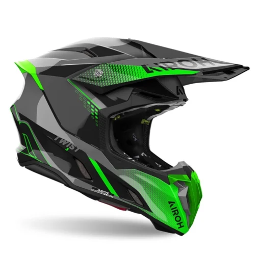 Casca moto Airoh Twist 3 Shard verde - mtmoto