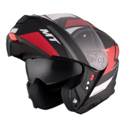 Casca moto flip-up MT Genesis SV Cave A5 negru - rosu