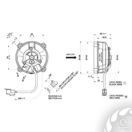 Ventilator Răcire Radiator 12V Spal KTM/Husqvarna/GasGas - mtmoto