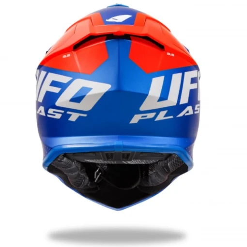 Casca moto offroad Ufo Plast Intrepid albastru - portocaliu - mtmoto