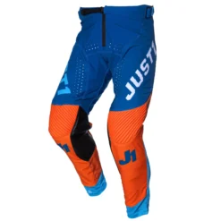 Pantaloni offroad JUST1 Flex 2.0 District albastru - portocaliu