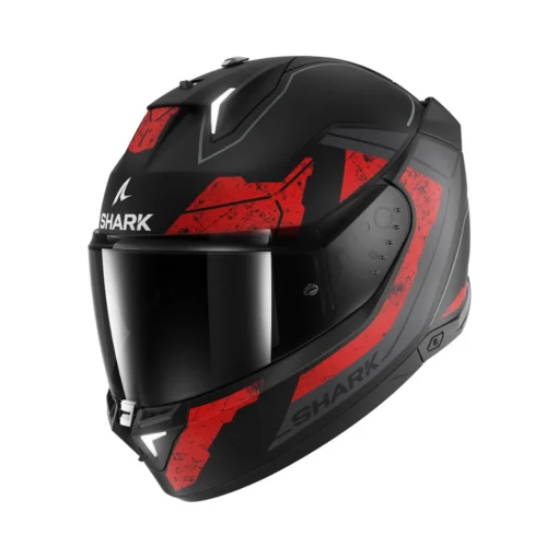 Casca Shark Skwal i3 Rhad SP Negru Mat / Crom / Rosu - mtmoto