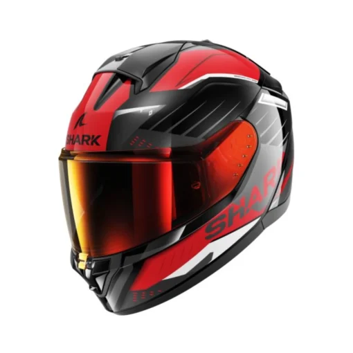 Casca Shark Ridill 2 Bersek Neagru/Alb/Rosu/Lucios - mtmoto