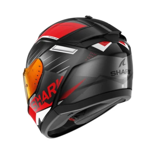 Casca Shark Ridill 2 Bersek Neagru/Alb/Rosu/Lucios - mtmoto