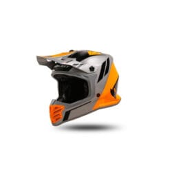 Casca motocross/enduro copii Ufo Plast Korey, culoare gri/portocaliu