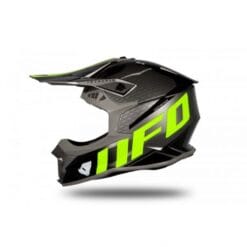 Casca motocross/enduro Ufo Plast Intrepid, culoare gri/verde fluo