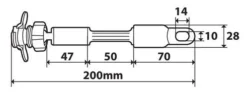 Prindere oglinda Lampa Opti Arm LAMPA90439 - mtmoto