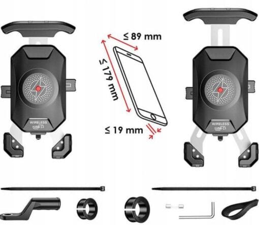 Suport telefon cu incarcare wireless cu - R15W-PD - mtmoto