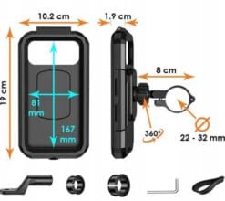 Suport telefon tip husa cu prindere ghidon - 4RIDE - mtmoto