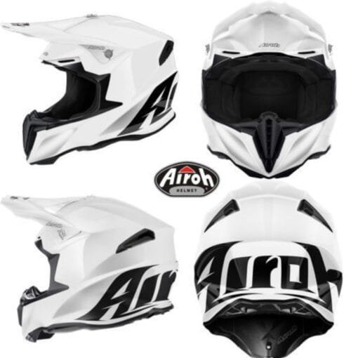 Casca Airoh Twist color white gloss - mtmoto
