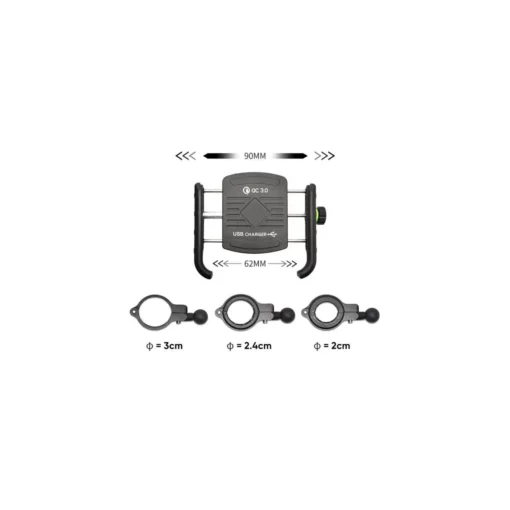 SUPORT TELEFON CU INCARCARE USB - UCH000154 - mtmoto