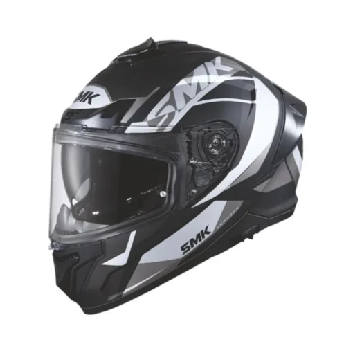 Casca moto integrală SMK TYPHOON STYLE - Negru/Alb - mtmoto