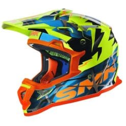 Casca off-road SMK ALLTERRA FULMINE blue/orange/yellow