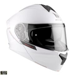 Casca modulabila MT Genesis SV A0 alb lucios Pinlock ready – tip viziera: MT-V-25 - mtmoto