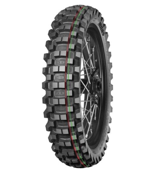 Anvelopa Mitas Terra Force MX-MH Medium/Hard 100/90-19 57M TT roșu/verde cu dungă spate - 70000922 - mtmoto