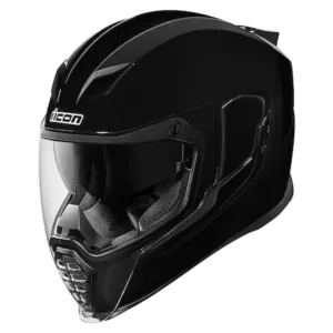 Casca moto ICON Black Airflite Gloss Solids