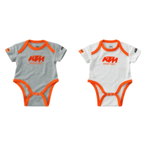 BABY BODY KTM SET 2 BUC ALB/PORTOCALIU & GRI/PORTOCALIU