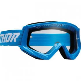 Ochelari Thor Combat Racer, albastru, sticla clara