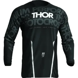 Bluza moto Off Road Thor Pulse Mono Jersey Negru -Alb