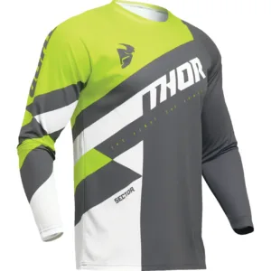 Bluza moto Off Road Thor Sector Checker Jersey gri -acid