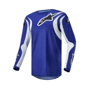 Bluza moto offroad Alpinestars Fluid Lurv alb - albastru