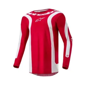 Bluza moto offroad Alpinestars Fluid Lurv rosu - alb